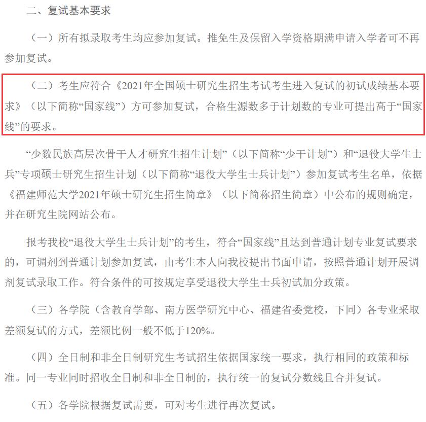 2021考研分?jǐn)?shù)線:福建師范大學(xué)復(fù)試分?jǐn)?shù)線_復(fù)試時間_國家線公布!