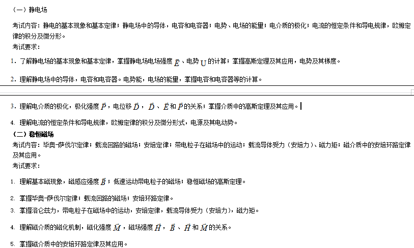 2023考研大綱:黑龍江科技大學2023年攻讀碩士學位研究生初試《702普通物理I》考試大綱